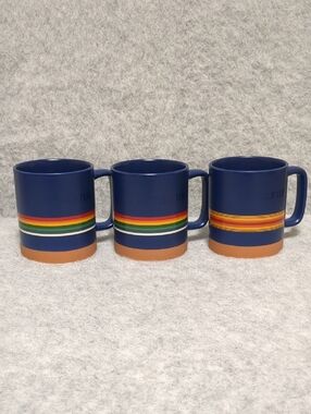Pendleton Woolen Mills Collectible Striped Coffee Mug Set Of 3 Mugs 18 oz